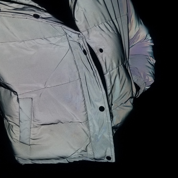 1 LEFT-Reflective Bomber Puff Coat - Picture 8 of 8